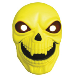 Máscara de goma EVA calavera amarilla